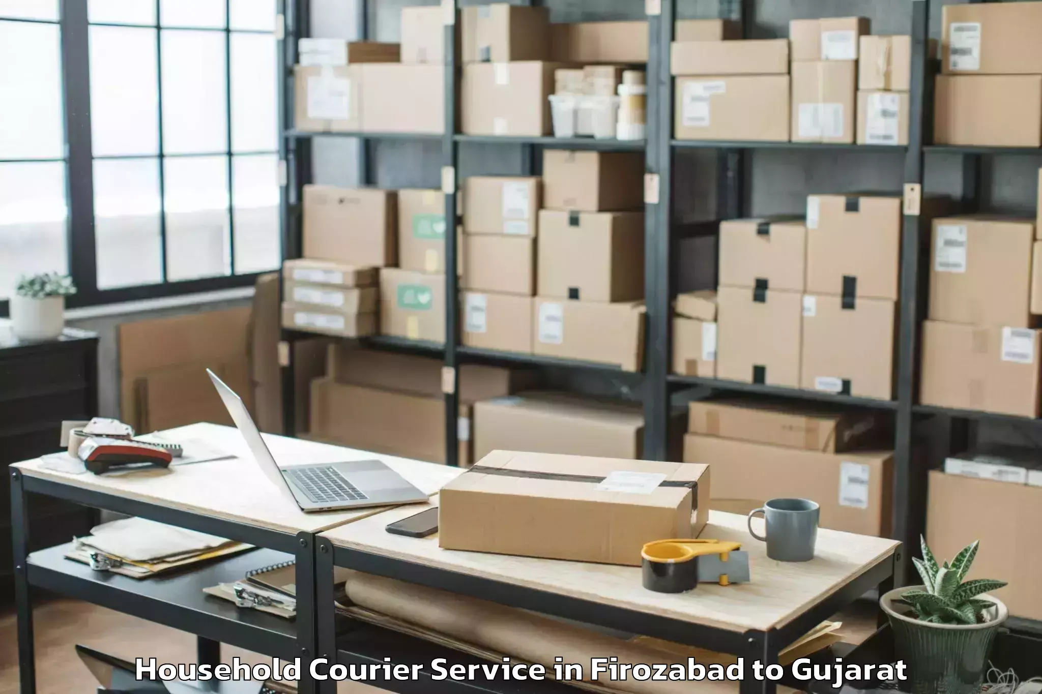 Reliable Firozabad to Changa Household Courier